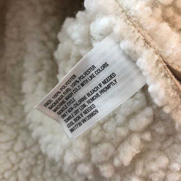 Wild Fable Womens Sherpa Lined Jacket Cozy Style Ivory Size L - Picture 5 of 6